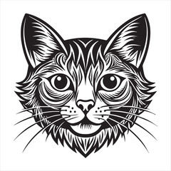 cat silhouette vector style
