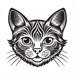 cat silhouette vector style