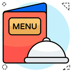An icon design of menu book