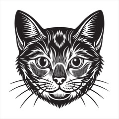 cat silhouette vector style