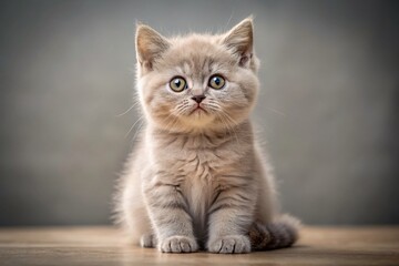 Obraz premium Adorable British Shorthair Kitten Playing – Cute Pet Stock Photo