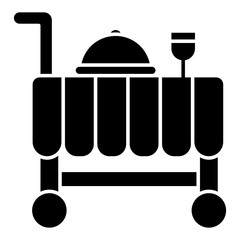Unique design icon of food cart