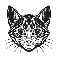 cat silhouette vector style