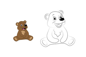 Bear coloring book for children