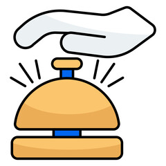 Modern design icon of hotel bell