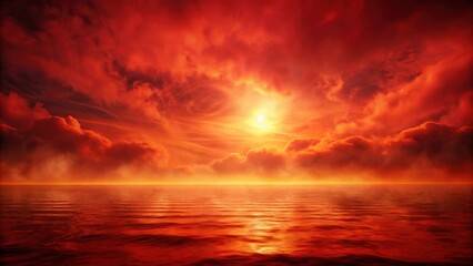 Obraz premium Deep crimson hue dominates the scene