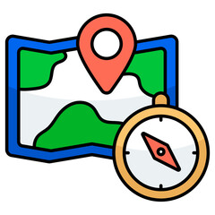Modern design icon of compass