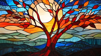 The Tree of Life Interwoven with Light and Shadow