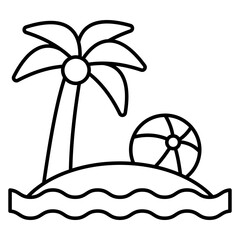 Trendy design icon of palm tree