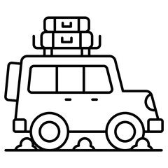 Modern design icon of road trip