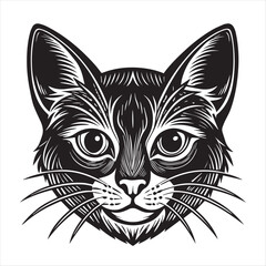 cat silhouette vector style