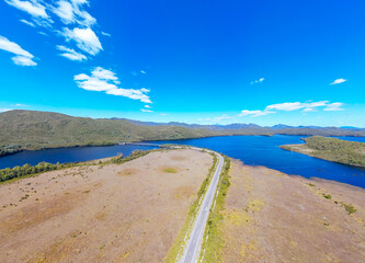 Lake Burbury near Queenstown in Tasmania Australia
