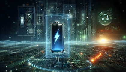 Battery charging technology with digital interface visualization
