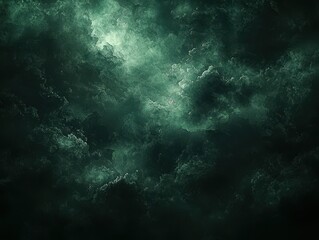 Fototapeta premium A dark, mysterious green fog, swirling in the night air, evoking a sense of suspense and eerie beauty. 