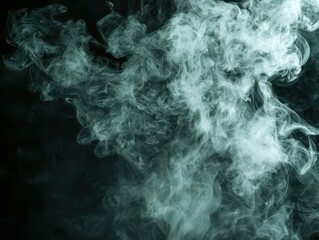Obraz premium A dark, mysterious green fog, swirling in the night air, evoking a sense of suspense and eerie beauty. 