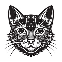 cat silhouette vector style