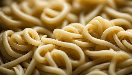 Close-up of Cooked Spaghetti Noodles