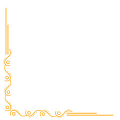 Golden Corner Border Ornament. Gold Certificate and Wedding Invitation Card Border