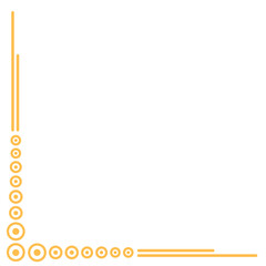 Obraz premium Golden Corner Border Ornament. Gold Certificate and Wedding Invitation Card Border