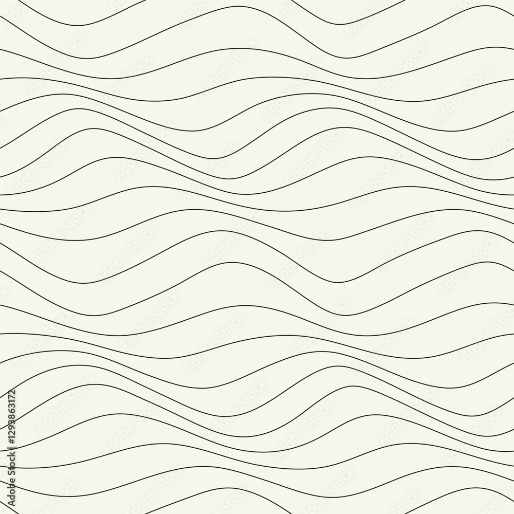 Wall mural seamless ripple pattern. repeating vector texture. wavy graphic background. modern graphic design. c