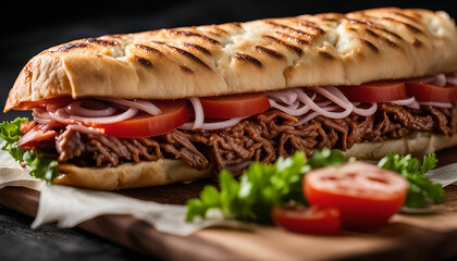 Delicious Grilled Pulled Pork Sandwich