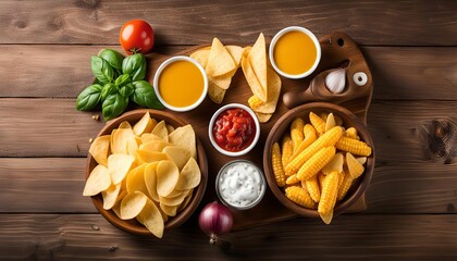 Appetizers for a Party: Nachos, Corn, and Dips