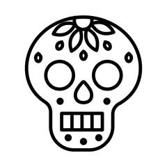 Illustration showing a black Mexican attribute icon on a white background