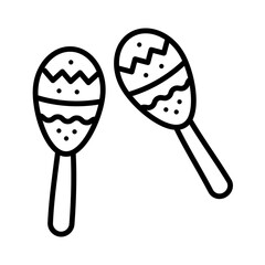 Illustration showing a black Mexican attribute icon on a white background