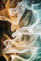 Fototapeta premium Colorful smoke swirling gently flowing ethereal design.