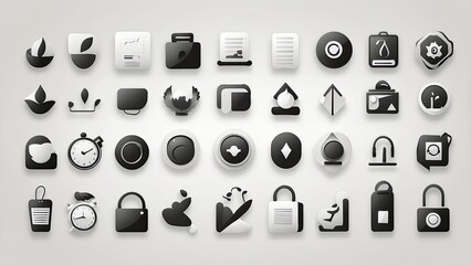 "Contact Us: A Set of Outline Icons"