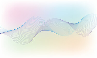 Abstract wave element for design. Stylized line art wave background. Vector illustration