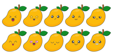 Cute Mango Character Set