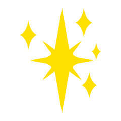 cute yellow sparkle decorative element