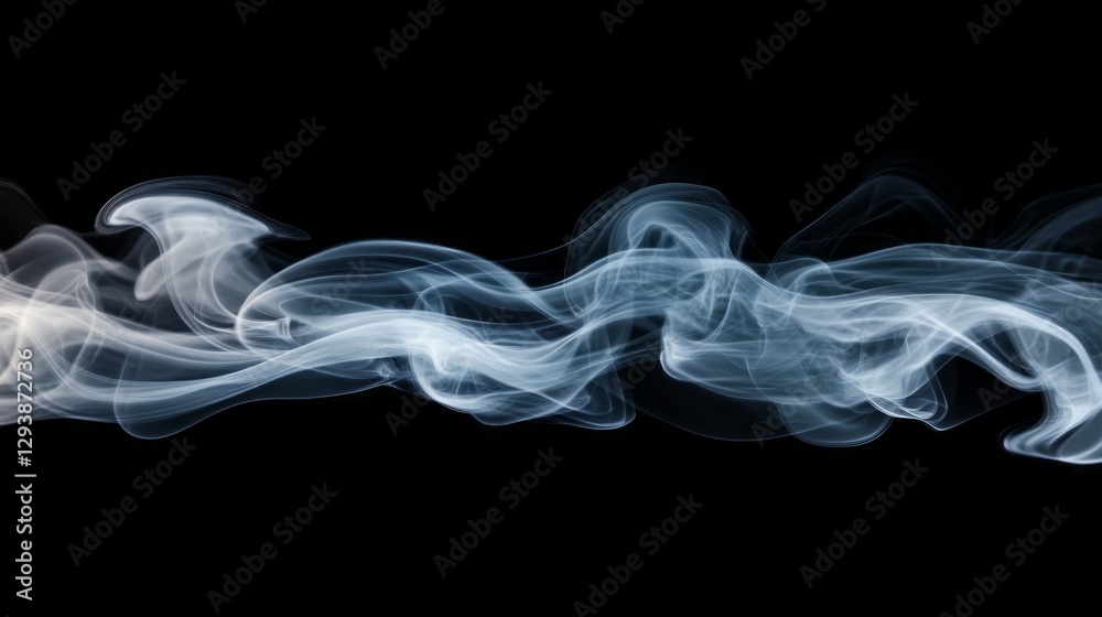 Poster soft tendrils of smoke swirl elegantly in the air, forming intricate patterns that evoke a sense of 