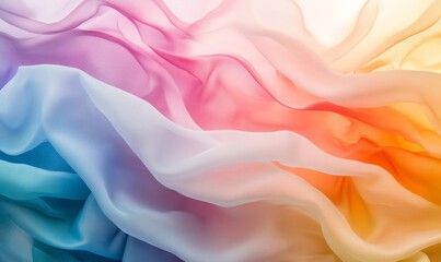Flowing fabric vibrant colors soft abstract gradient