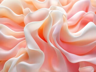 Obraz premium Delicate pastel gradients in flowing silk fabric create a soft and dreamy texture with subtle light play and a gentle romantic mood