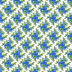 Seamless Earth Pattern with Leaves, Eco-Friendly Illustration