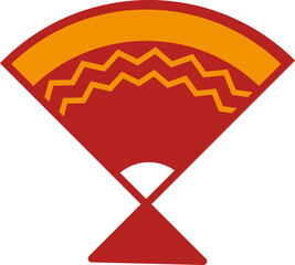 Chinese New Year Paper Fan vector illustration