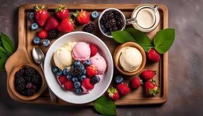 Summer Ice Cream with Berries