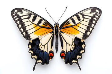 Fototapeta premium Butterfly Papilio machaon isolated on white
