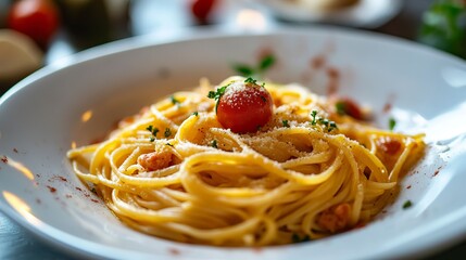 Pasta linguine plate