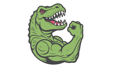 Crocodile Alligator T-Rex Vector Illustration