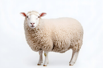 Fototapeta premium Sheep isolated on white background