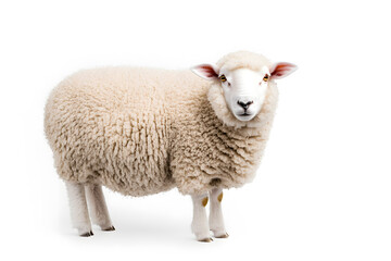 Fototapeta premium Sheep isolated on white background