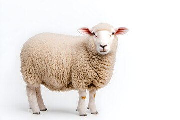 Obraz premium Sheep isolated on white background