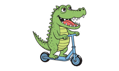 Crocodile Alligator T-Rex Vector Illustration