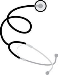 Medical stethoscope image. Vector illustration with transparent background.