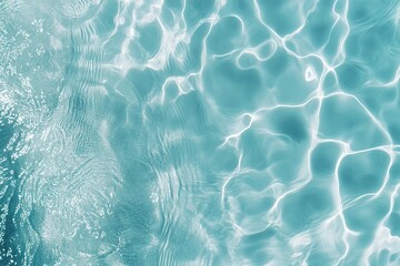 Obraz premium Serene Light Blue Water Background: Gentle Ripples and Waves Create a Calming, Peaceful Atmosphere, Ideal for Websites, Presentations, and Design Projects. Perfect for a tranquil and refreshing visual