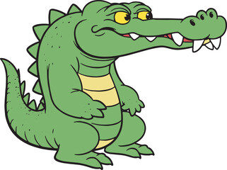 Fototapeta premium Crocodile Alligator T-Rex Vector Illustration