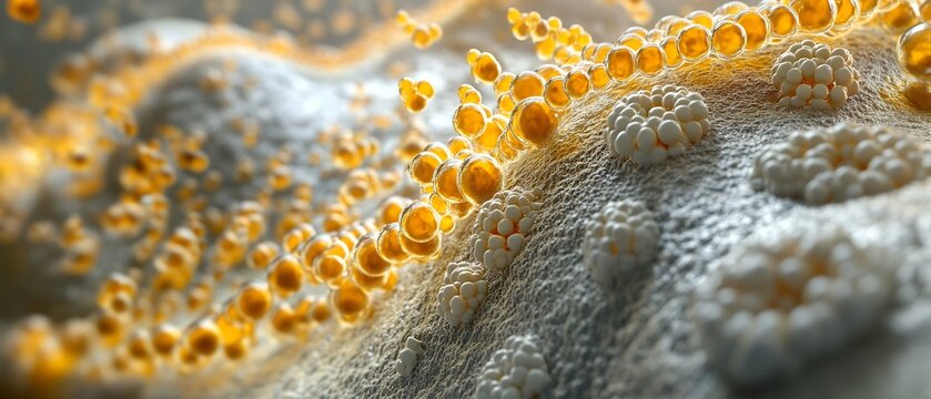 Dynamic cellular interior view of vesicle transport along microtubule glowing detail cinematic depth of field ultra realistic texture proportionately accurate anatomy seamless symmetry high fidelity